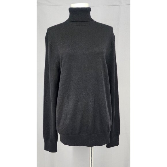 Club Monaco Turtleneck Women Small Black Wool Minimalist BaseLayer Winter - Picture 1 of 9
